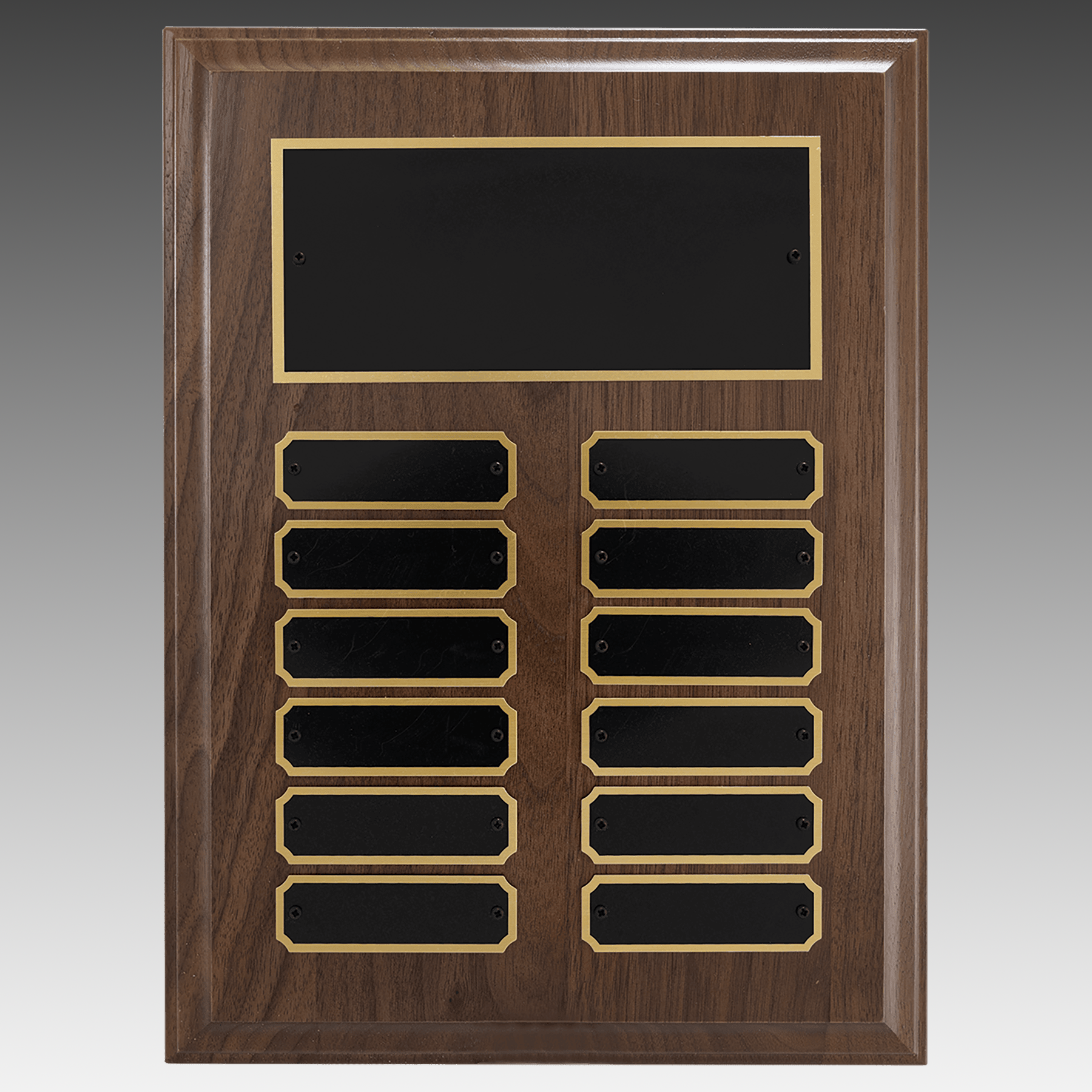 Walnut Step Edge Perpetual Plaque - PP27