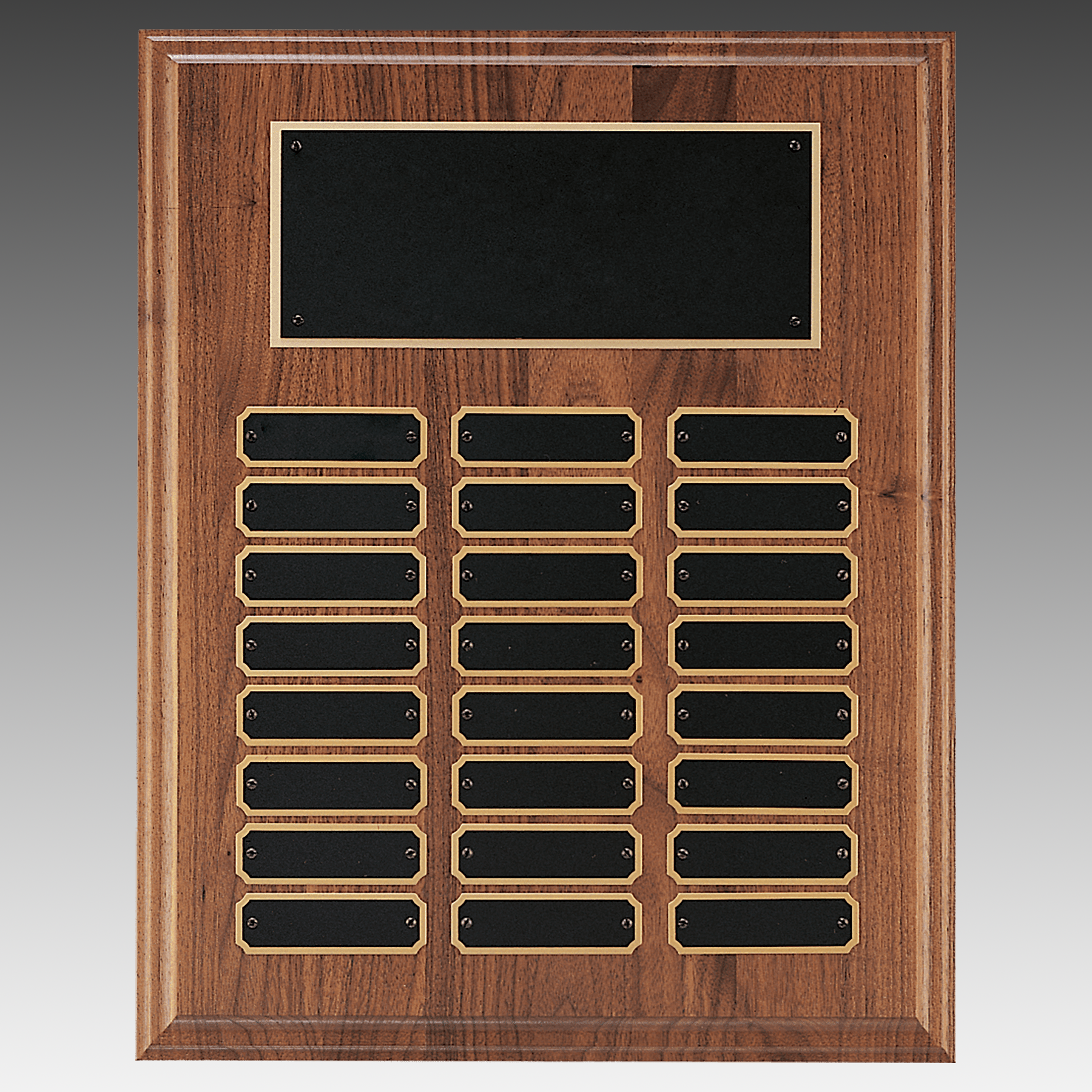 Walnut Step Edge Perpetual Plaque - PP27