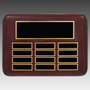 Rosewood Piano 12 Plate Perpetual Plaque w/Brass Plates - PP36