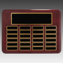 Rosewood Piano Finish Horizontal Perpetual Plaque - PP37