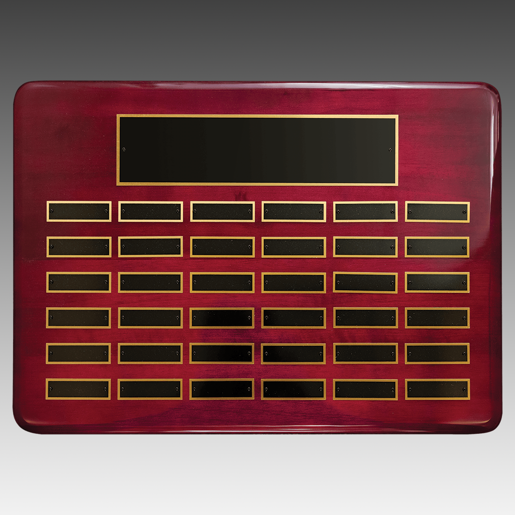 Rosewood Piano Finish Horizontal Perpetual Plaque - PP37
