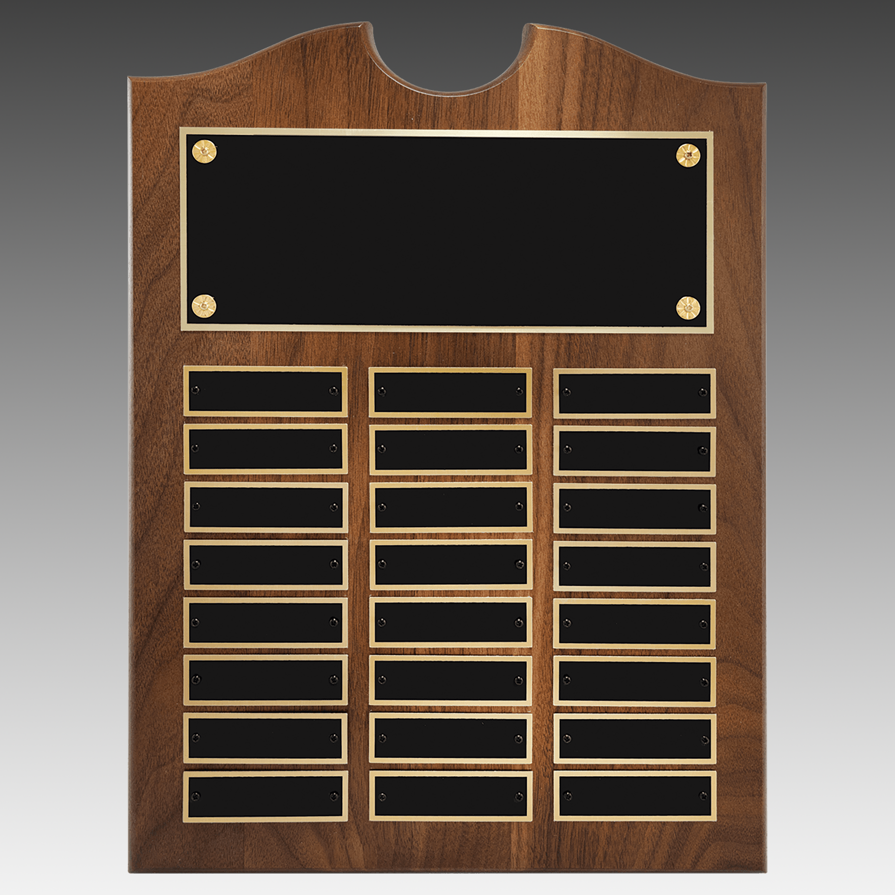 American Walnut Decorative Top Perpetual Plaque - Black - PP12