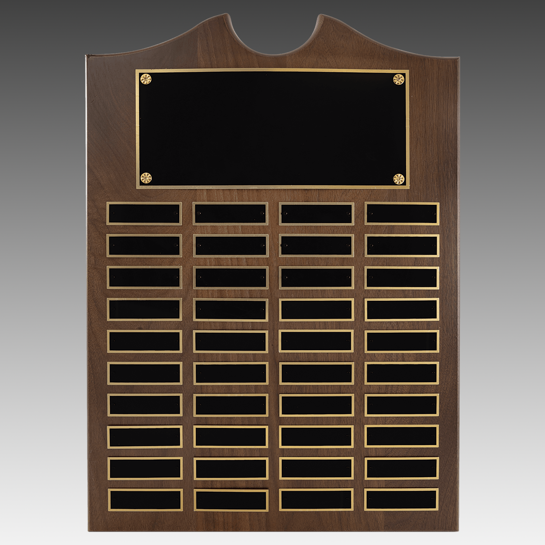 American Walnut Decorative Top Perpetual Plaque - Black - PP12