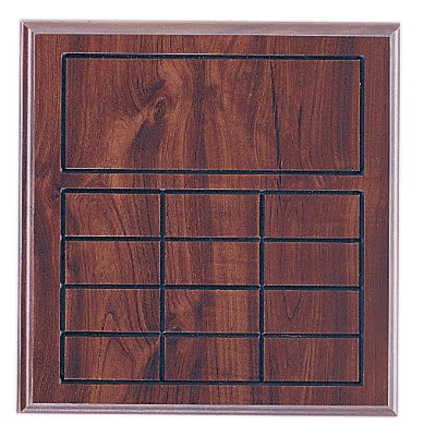 Cherry Finish Blank Perpetual Plaque for 12 Plates