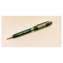 5.25" Green Marble Brass Pen