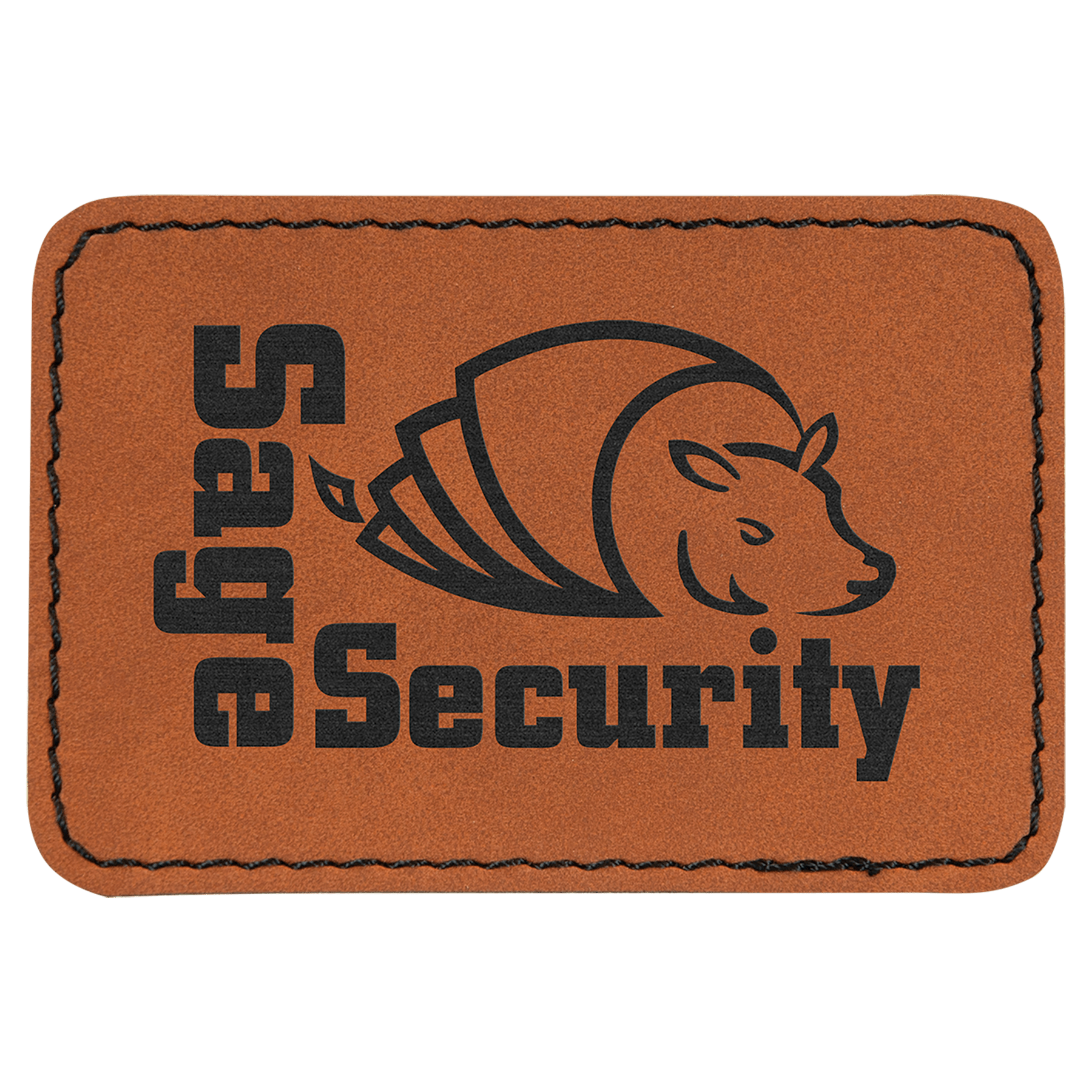 3" x 2" Rectangle Rawhide Leatherette Patch with Adhesive