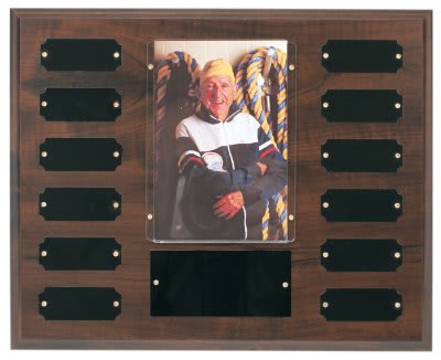 Photo Holder, Completed Cherry Finish Perpetual Plaque