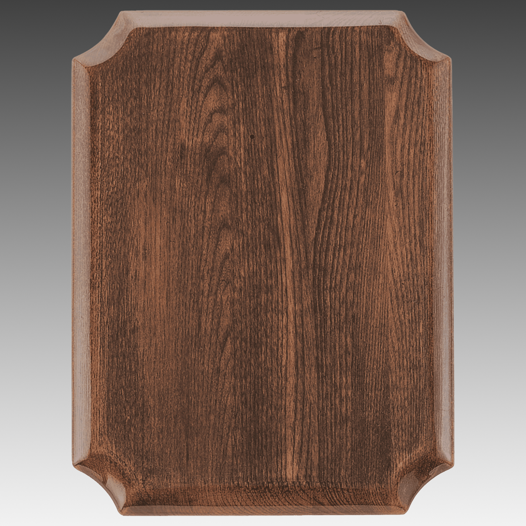 Premium Walnut Piano Finish Plaque w/Notched Corners - PWW15