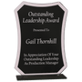 6.5" Black Rectangle Reflection Glass Award