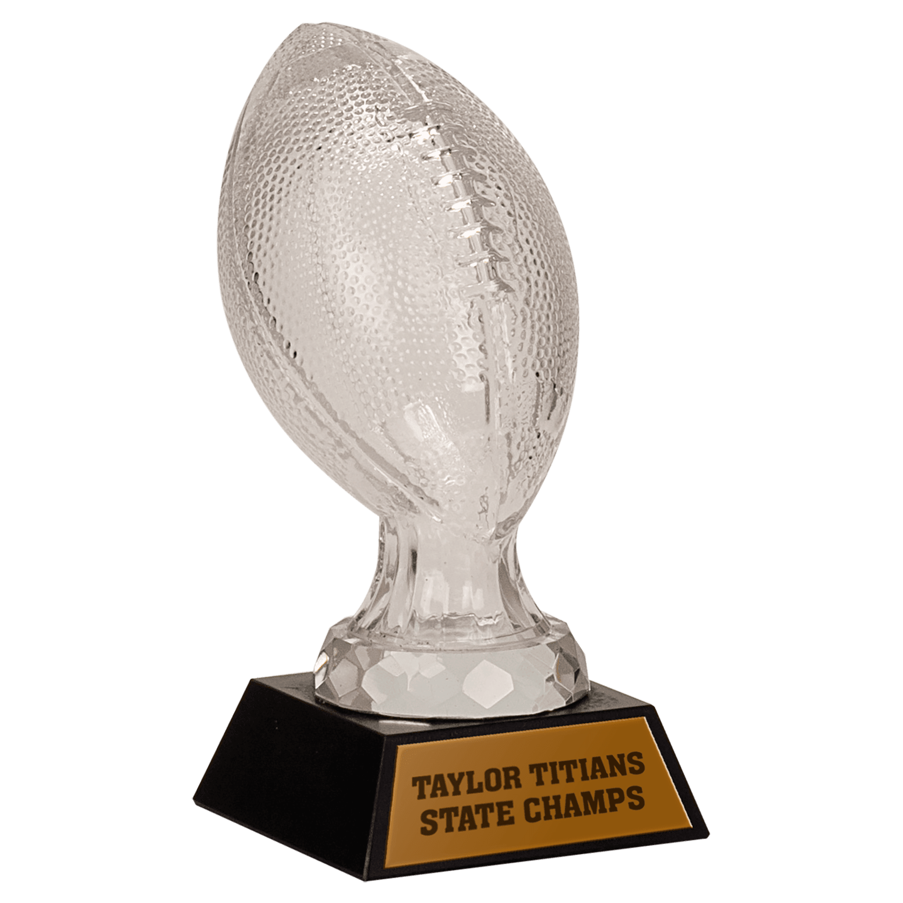 7.5" Glass Football with Marble Base
