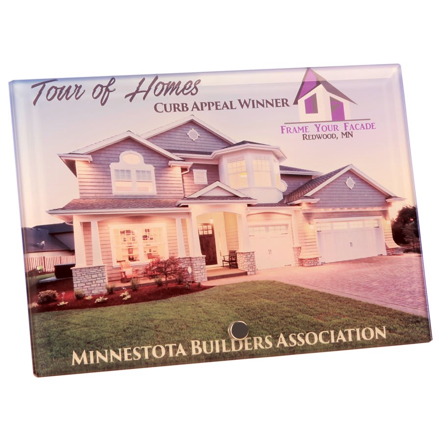 7" x 5" Sublimatable Horizontal Glass with 1 Silver Pin