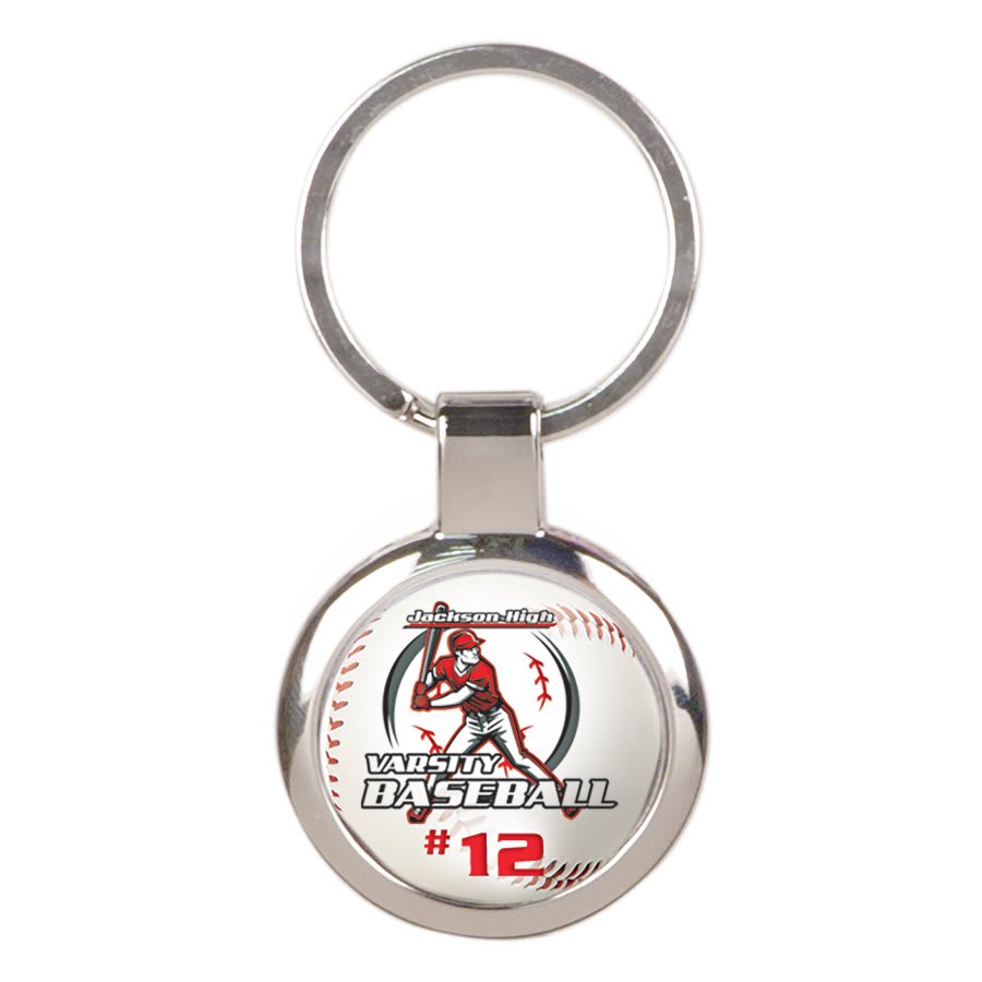 1.5" Round Keychain with White DynaSub Insert