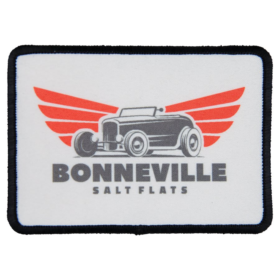 Rectangle Sublimatable Patch with Adhesive & Black Border