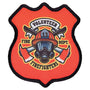 4-Point Shield Sublimatable Patch w/Adhesive & Black Border