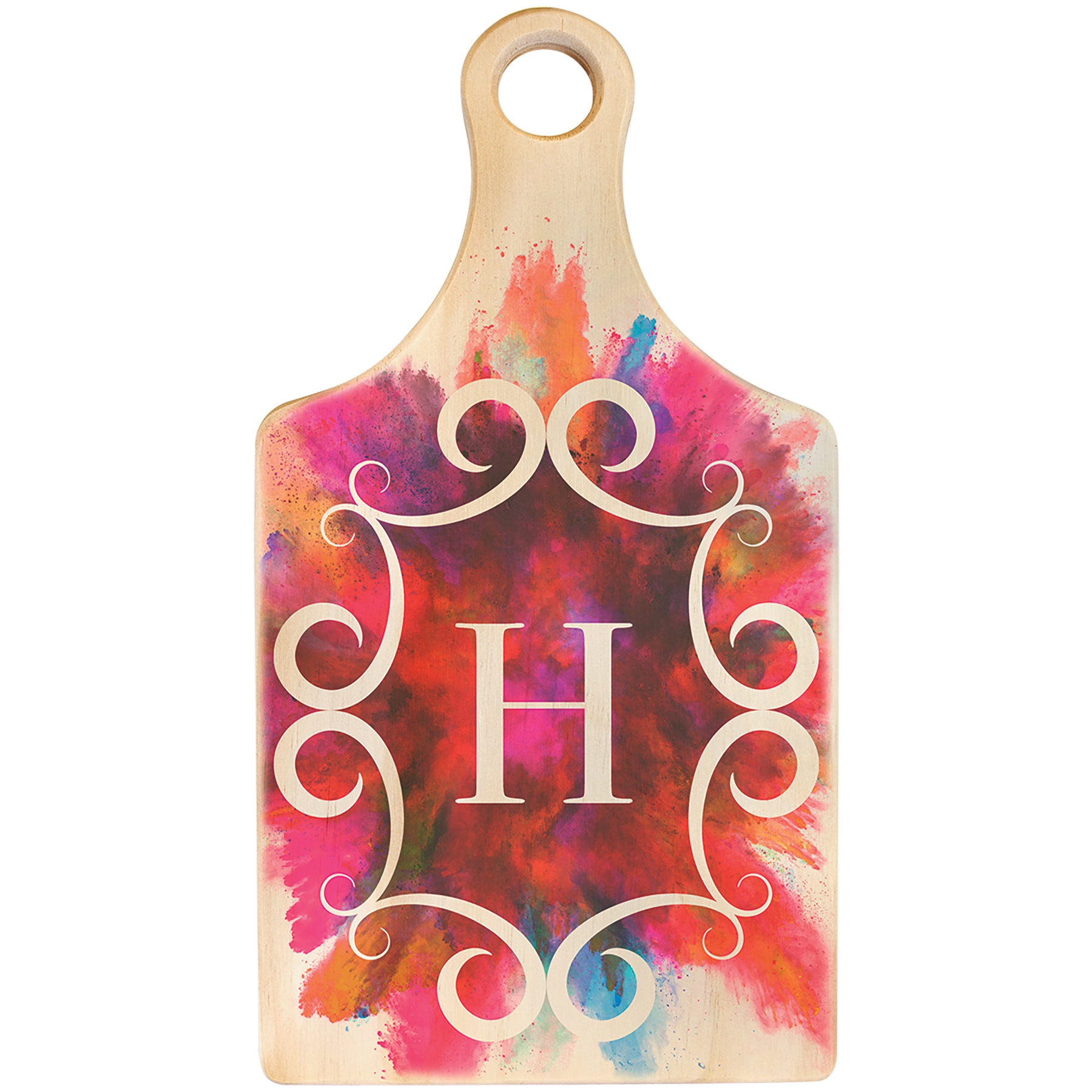 13.5" x 7" Sublimatable Paddle Shaped  Wood Cutting Board