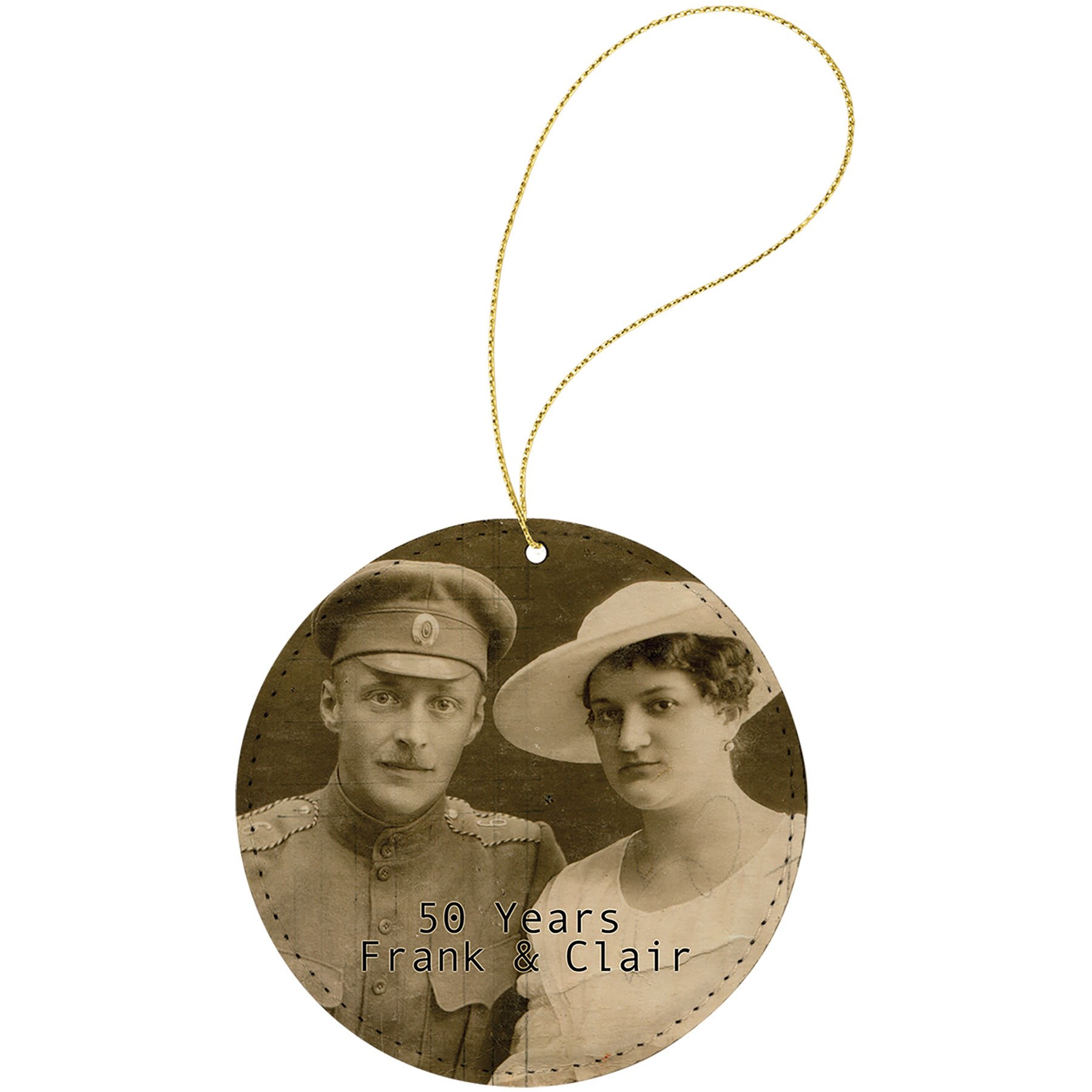 Subli-Tru Round Ornament with Gold String