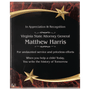 7" x 9" Red Marble Shooting Star Acrylic Plaque