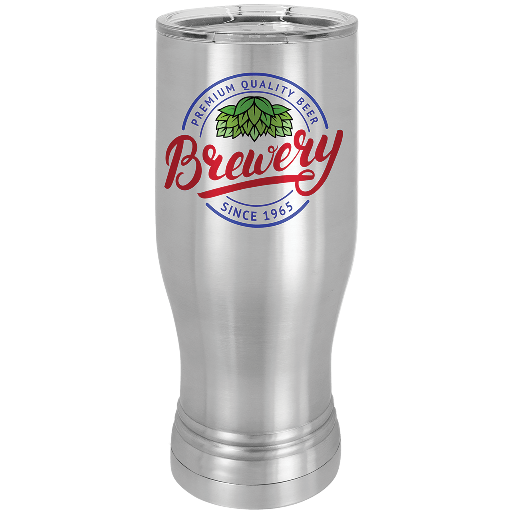 Stainless Steel Sublimatable 20 oz. PC  Pilsner w/Clear Lid