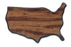 Walnut Finish Black Edge United States of America Plaque