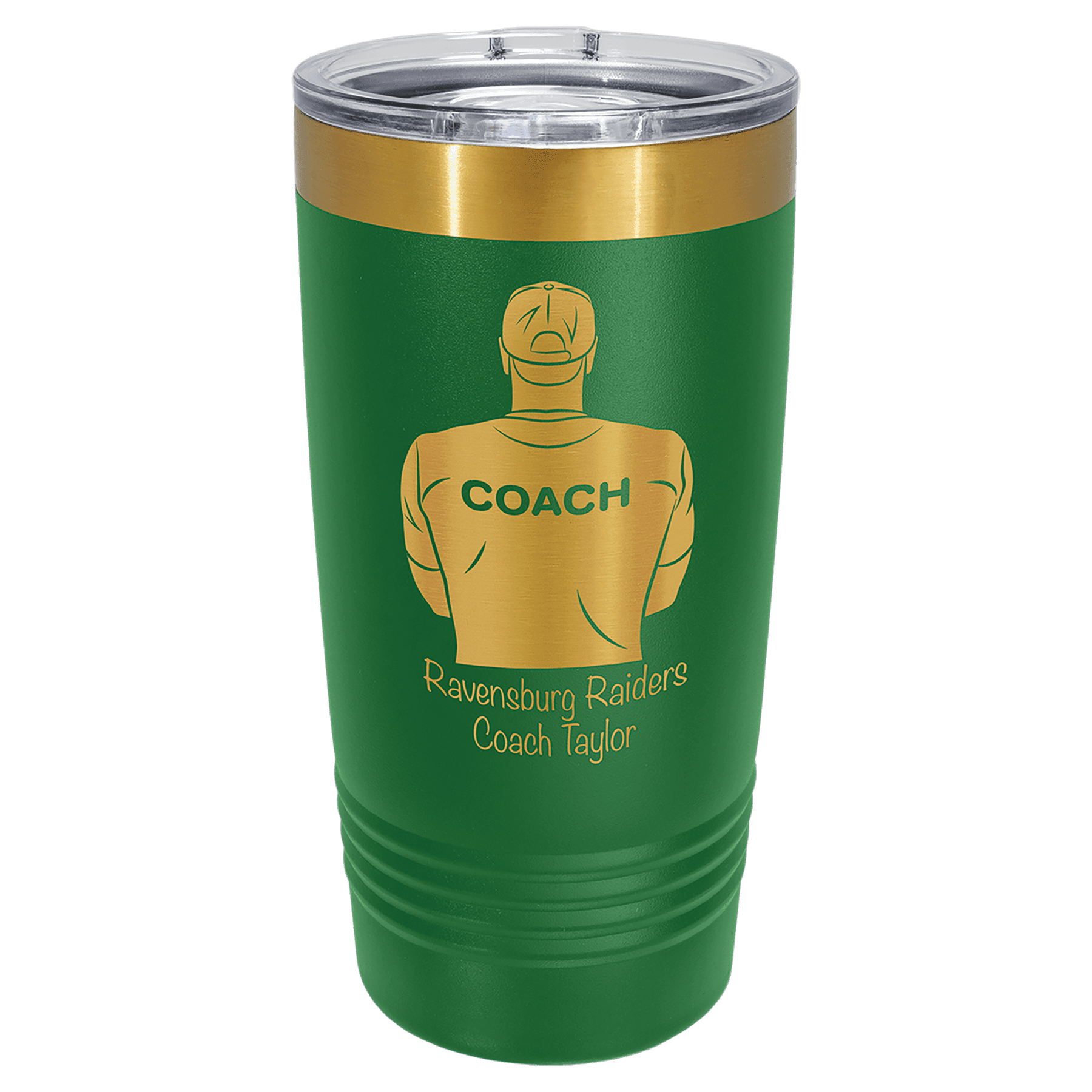 PC 20 oz. Green/Bright Gold ION-Plated Ringneck Tumbler