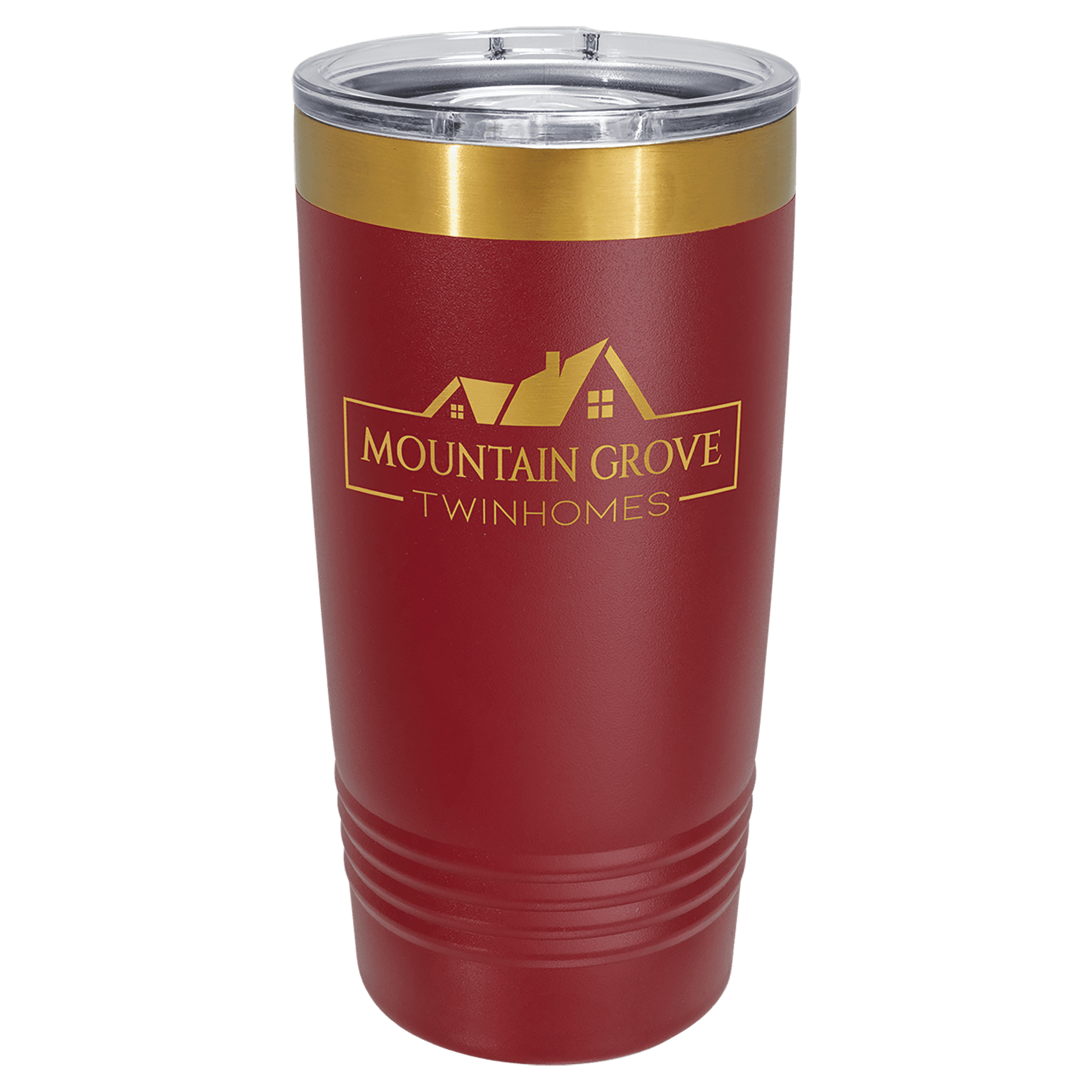 PC 20 oz. Maroon/Bright Gold ION-Plated Ringneck Tumbler