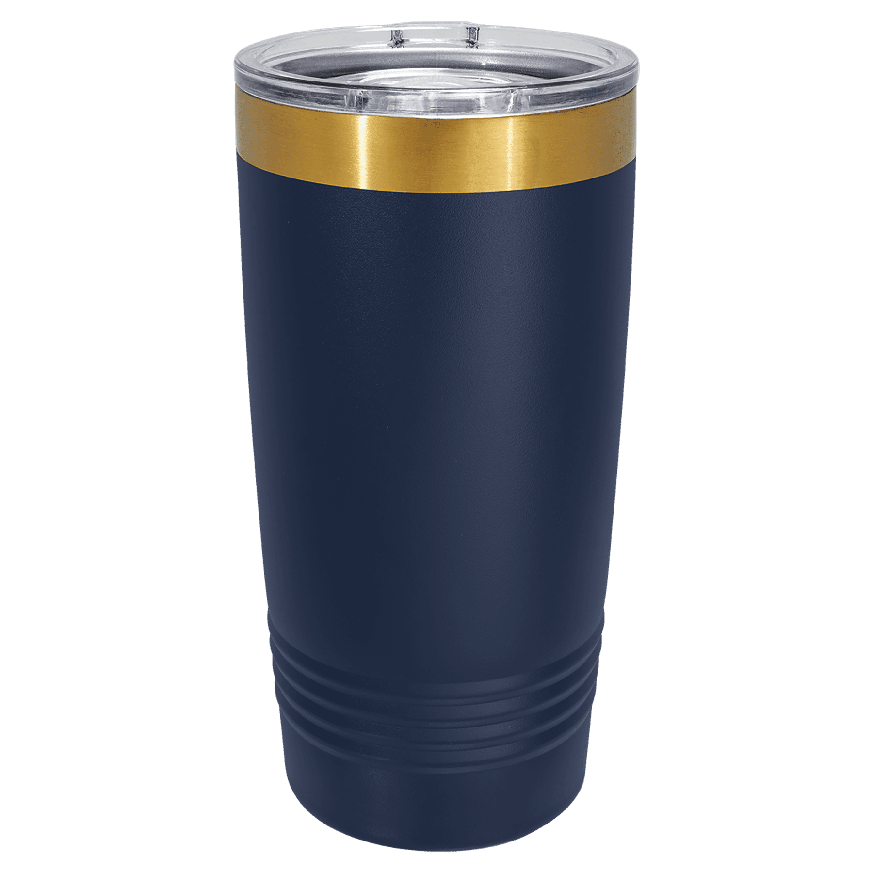 PC 20 oz. Navy Blue/Bright Gold ION-Plated Ringneck Tumbler