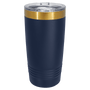 PC 20 oz. Navy Blue/Bright Gold ION-Plated Ringneck Tumbler