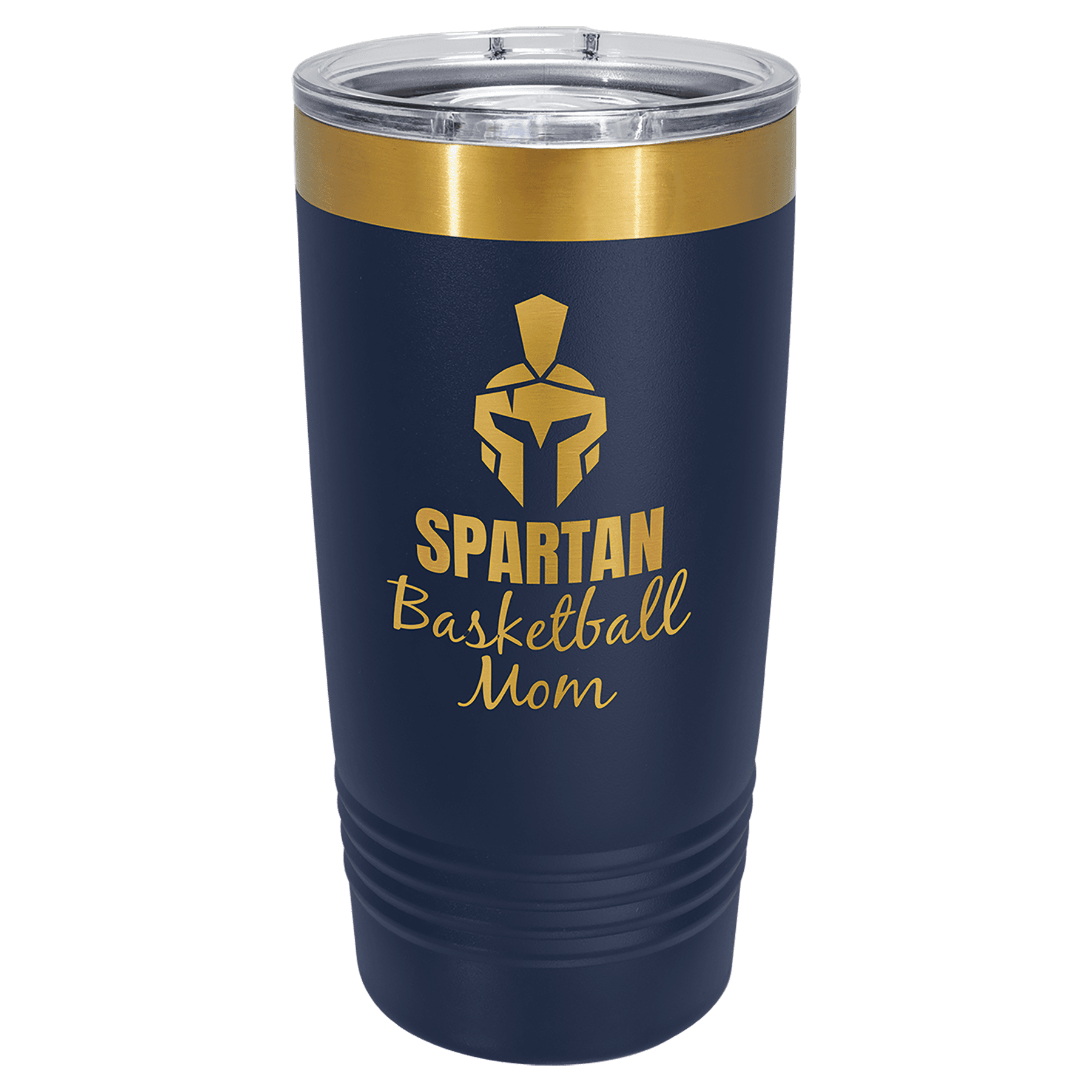 PC 20 oz. Navy Blue/Bright Gold ION-Plated Ringneck Tumbler