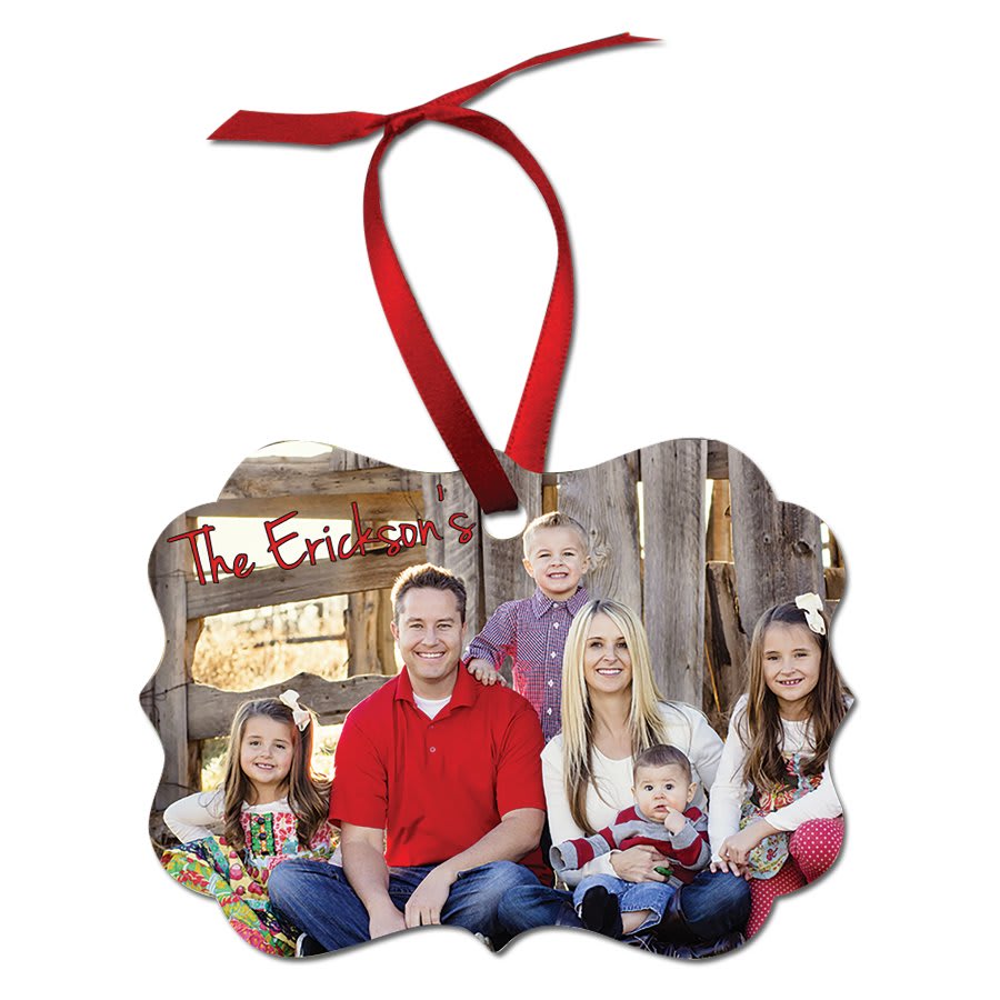 Semi-Gloss White Unisub Aluminum Benelux Ornament, 1-Sided