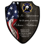 7.5" x 9.125" Unisub Sublimatable Shield Plaque w/Black Edge