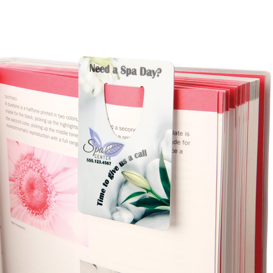 White Sublimatable Aluminum Book Mark w/Radius Corners