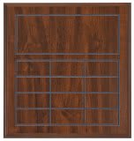 Value Cherry Finish Blank Perpetual Plaque for 12 Plates
