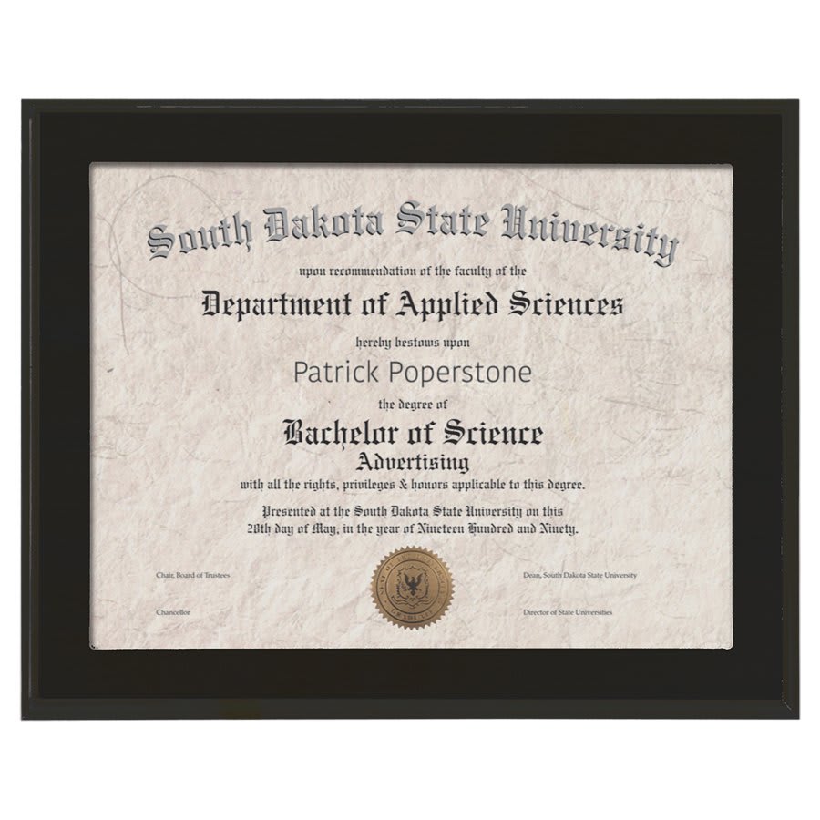 Slide In Frame Plaque with Window - PVF04