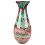 14.5" Swirl Art Glass Vase with Piano Finish Base