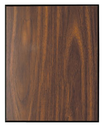4.25" x 6" Walnut Finish Plaque w/45 Degree Bevel Black Edge
