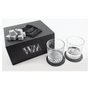 LazerBurst Whiskey Set w/2 Glasses,2 Coasters, and 8 Stones