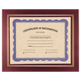 13.25" x 10.75" Burgundy Certificate Holder