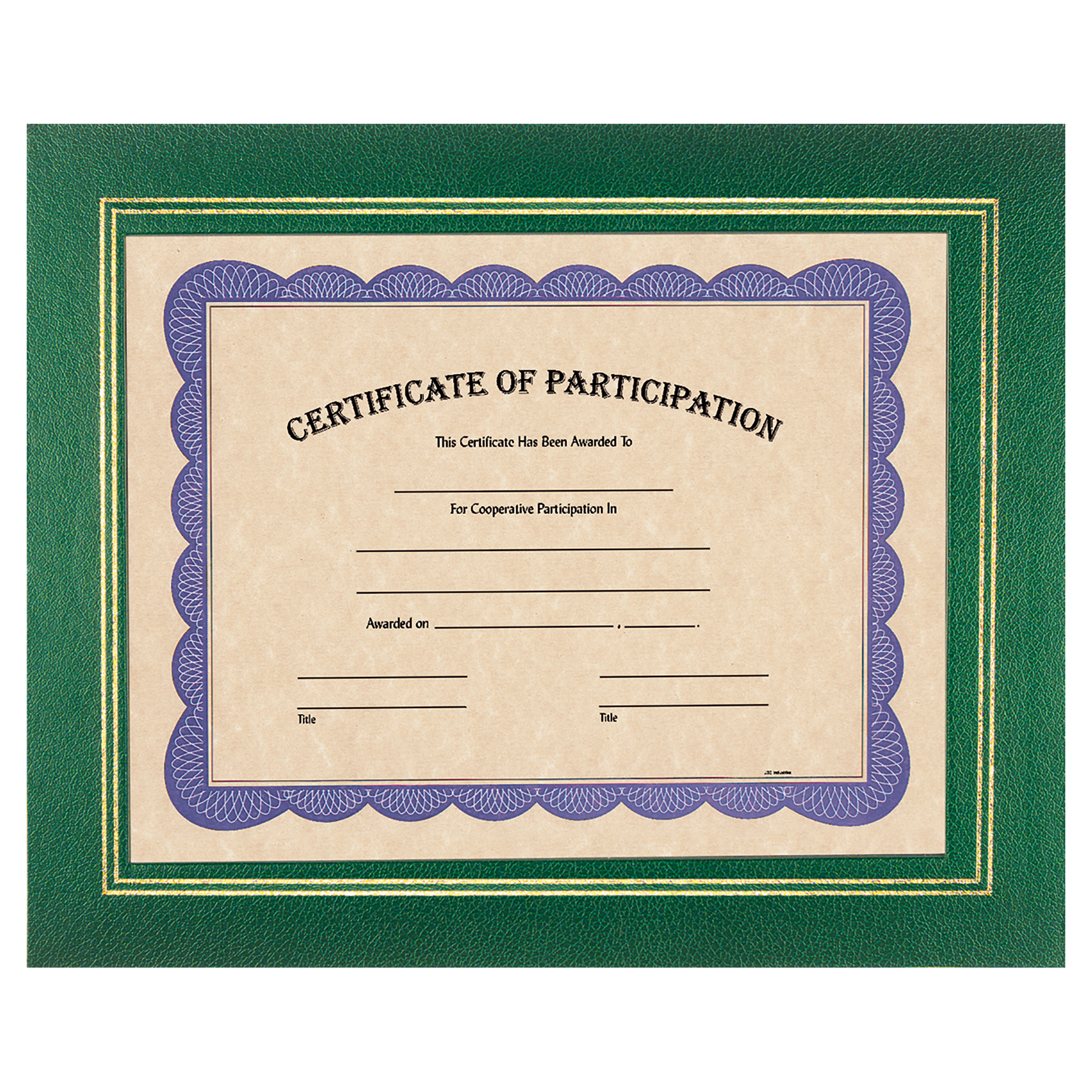 13.25" x 10.75" Green Certificate Holder