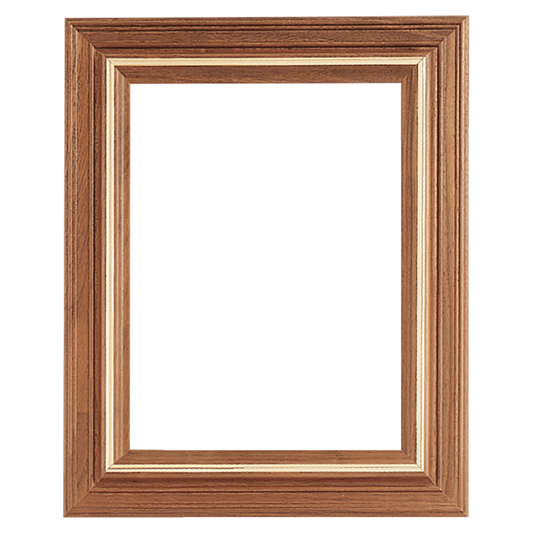 American Walnut Airflyte Frame with Gold Trim and Backer