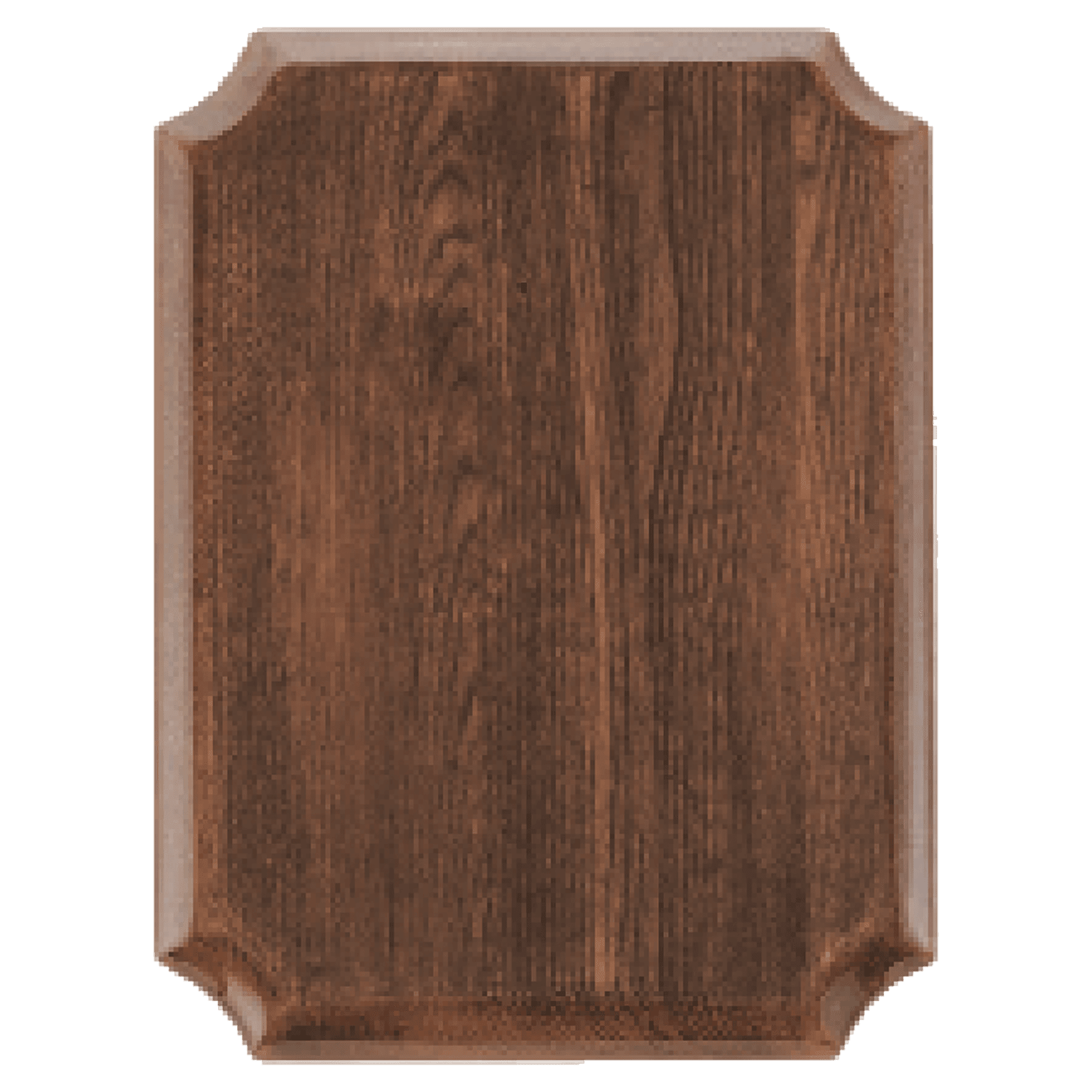 Premium Walnut Piano Finish Plaque w/Notched Corners - PWW15