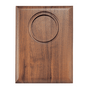 5" x 7" Walnut Piano Finish Plaque With Star Recess