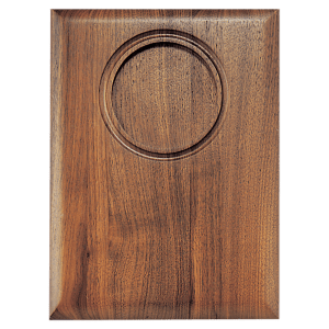 Solid American Walnut Plaque With 4" Routed Circle 9"x12"