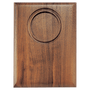 Solid American Walnut Plaque With 4" Routed Circle 9"x12"